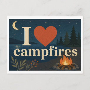"I [Heart] Campfires" Postcard