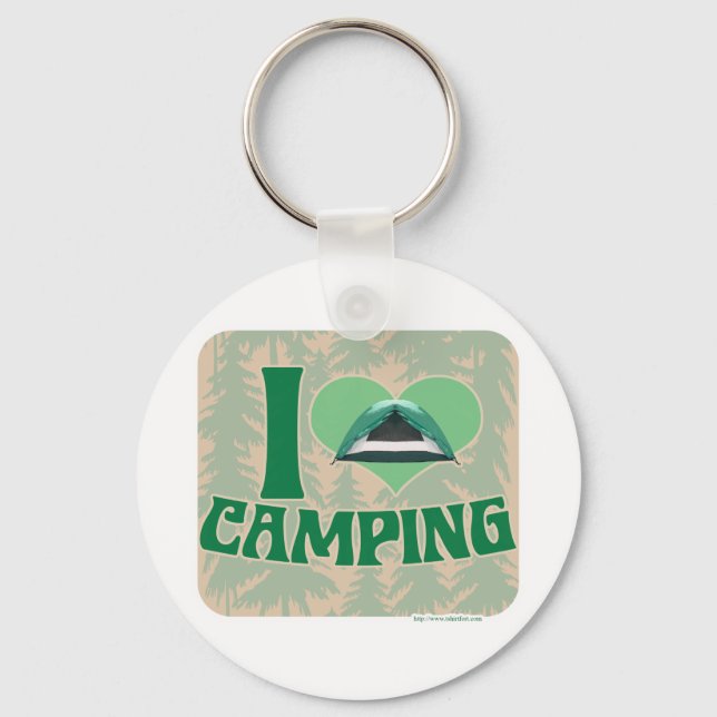 I Heart Camping Key Ring (Front)