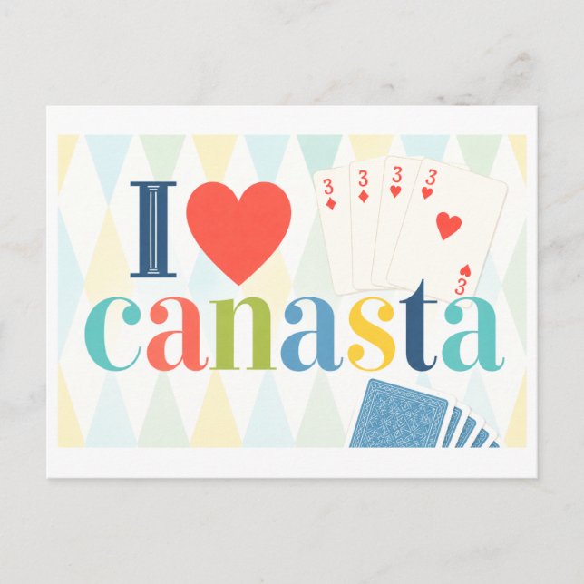 "I [Heart] Canasta" Postcard (Front)