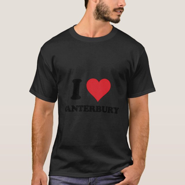 I Heart Canterbury Love Uk T-Shirt (Front)