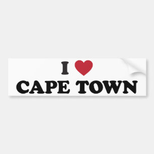 i Heart Cape Town South Africa Bumper Sticker