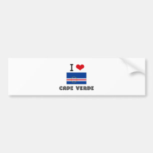I HEART CAPE VERDE BUMPER STICKER