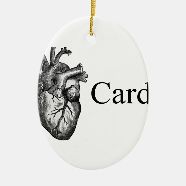 I Heart Cardio Ceramic Tree Decoration (Front)