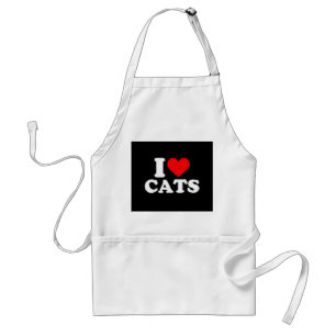 I Heart Cats - I Heart Cats I Love Cats Standard Apron