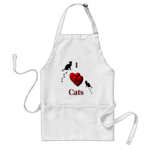 I Heart Cats Standard Apron