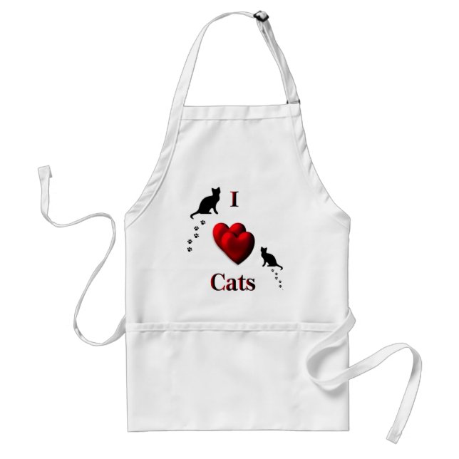 I Heart Cats Standard Apron (Front)