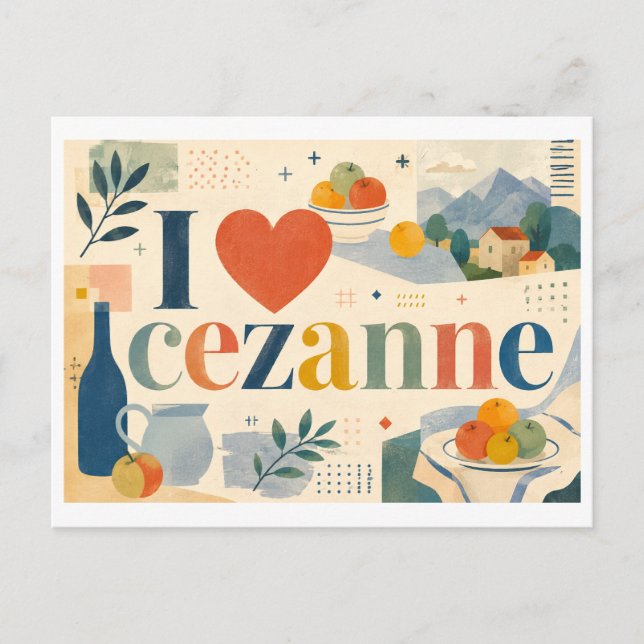 "I [Heart] Cezanne" Postcard (Front)