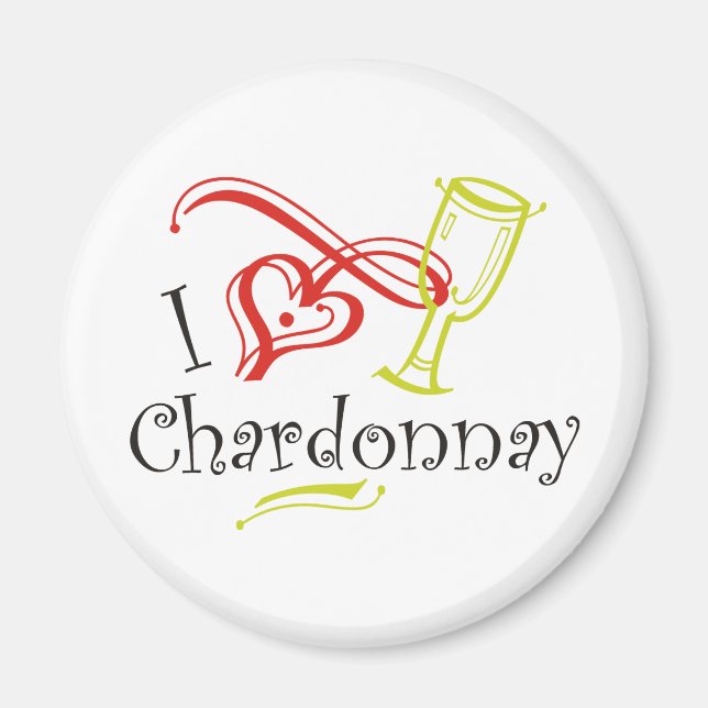 I Heart Chardonnay Magnet (Front)