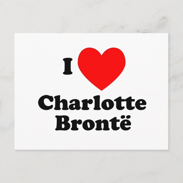 I Heart Charlotte Bronte Postcard (Front)