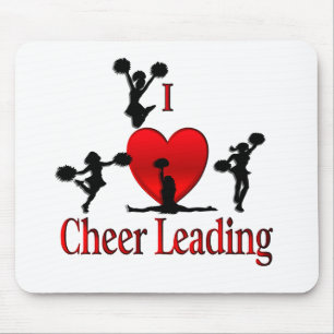 I Heart Cheer Leading Mouse Pad