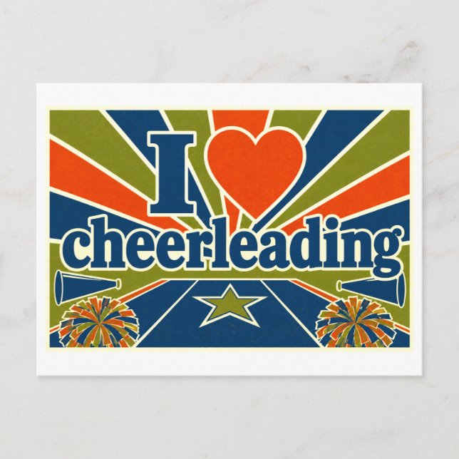 "I [Heart] Cheerleading" Postcard (Front)