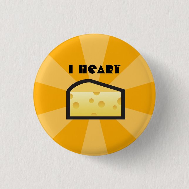 I Heart Cheese 3 Cm Round Badge (Front)