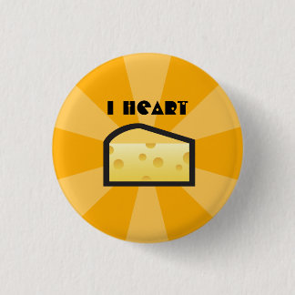 I Heart Cheese 3 Cm Round Badge