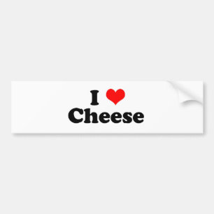 I Heart Cheese Bumper Sticker