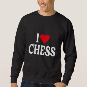 I Heart Chess with Red heart I love Chess 2 Sweatshirt