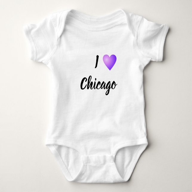 I Heart Chicago Baby Bodysuit (Front)