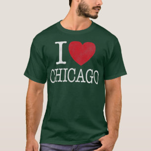 I Heart Chicago Illinois Vintage Distressed T-Shirt