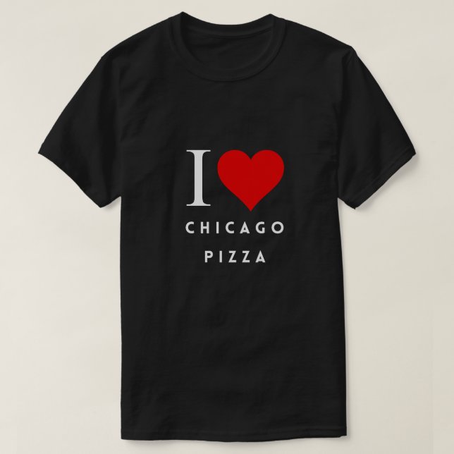 I Heart Chicago Pizza blk Mens T-Shirt (Design Front)