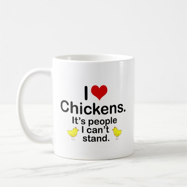 I (Heart) Chickens Coffee Mug (Left)