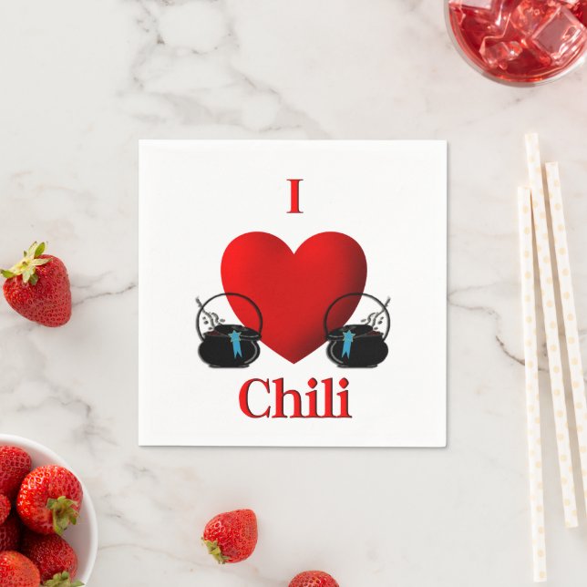 I Heart Chilli Napkin (Insitu)