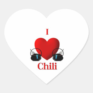 I Heart Chilli Sticker
