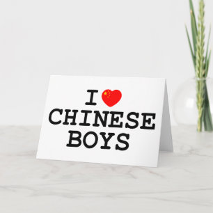 I Heart Chinese Boys Card