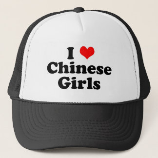 I Heart Chinese Girls Trucker Hat