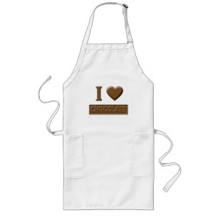 I Heart Chocolate Long Apron