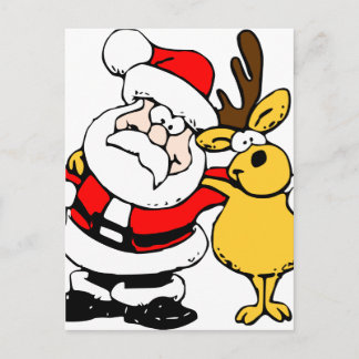 I heart Christmas Santa Claus Holiday Postcard