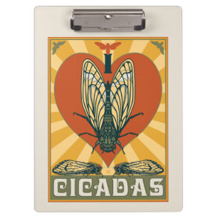 I Heart Cicadas Clipboard