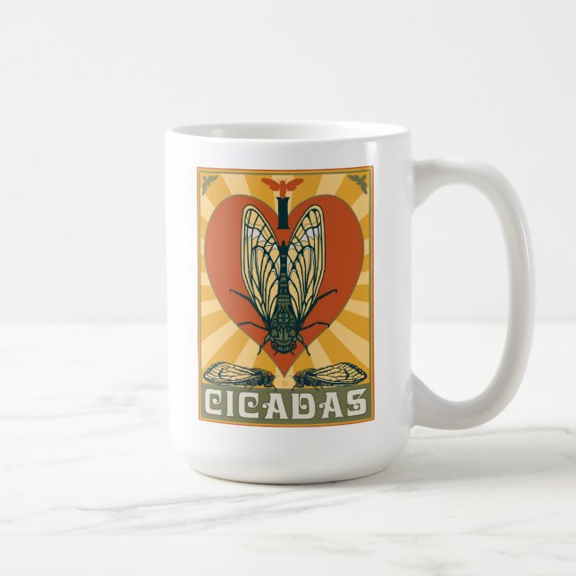 I Heart Cicadas Coffee Mug (Right)