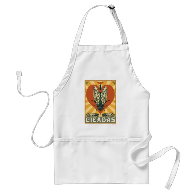 I Heart Cicadas Standard Apron (Front)