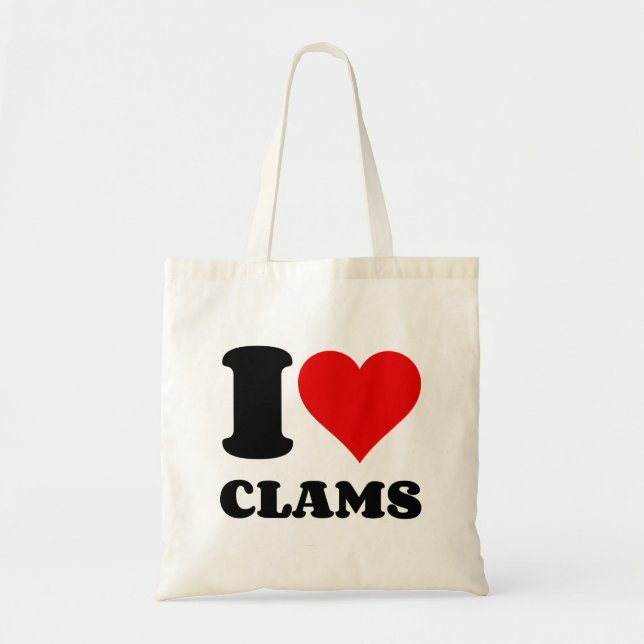 I HEART CLAMS TOTE BAG (Front)
