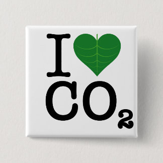 I Heart CO2 15 Cm Square Badge