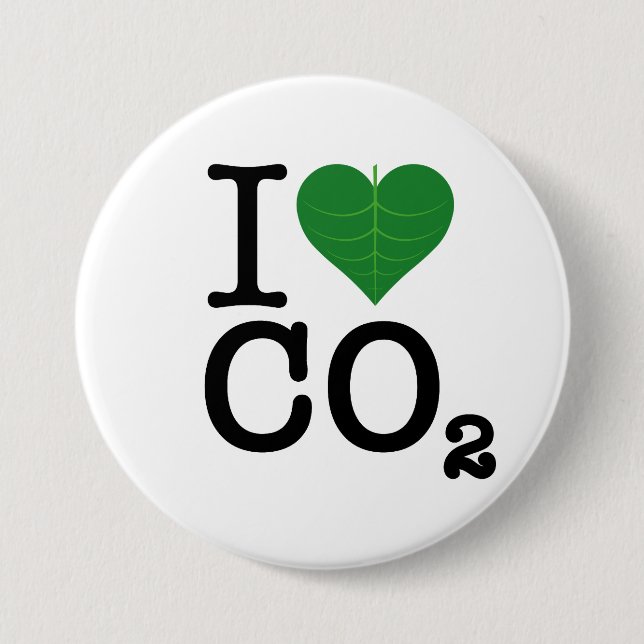 I Heart CO2 7.5 Cm Round Badge (Front)