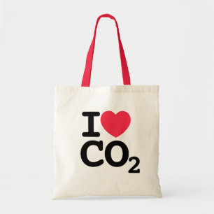 I Heart CO2 - I Love Carbon Dioxide Tote Bag