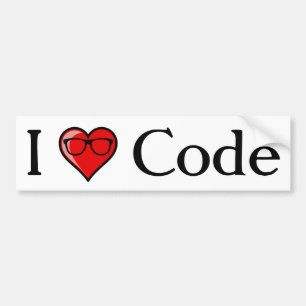 I Heart Code Bumper Sticker