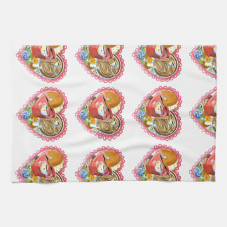 I Heart Coffee and Doughnuts Towel