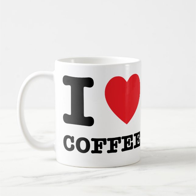 I Heart Coffee Coffee Mug (Left)