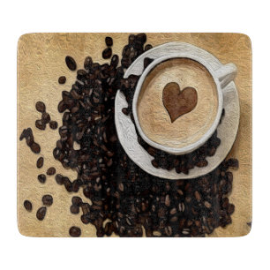 I Heart Coffee Cutting Board