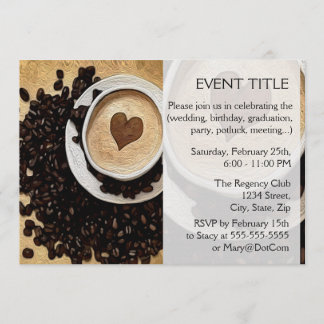 I Heart Coffee Invitation