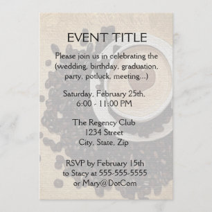 I Heart Coffee Invitation