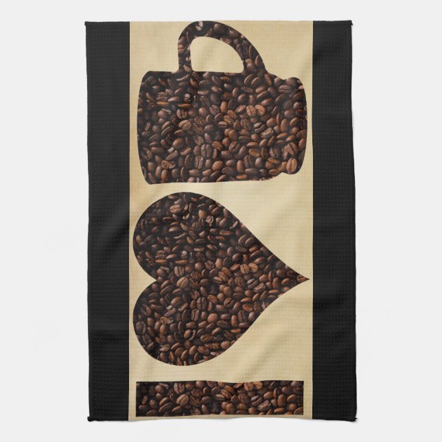 I "Heart" Coffee Kitchen Towel (Vertical)