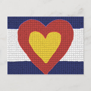 I heart Colorado Flag Products! Postcard