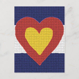 I heart Colorado Flag Products! Postcard