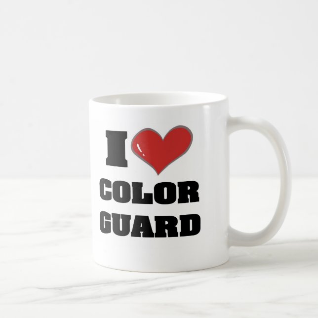 I heart colorguard coffee mug (Right)