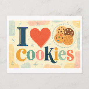 "I [Heart] Cookies" Postcard