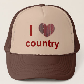 i heart country trucker hat