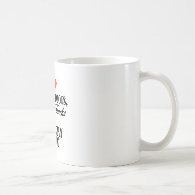 i heart cowboy boots b coffee mug (Right)