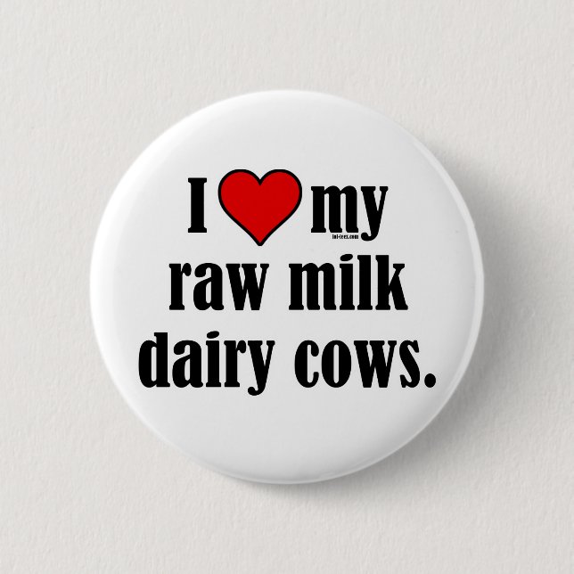 I Heart Cows 6 Cm Round Badge (Front)